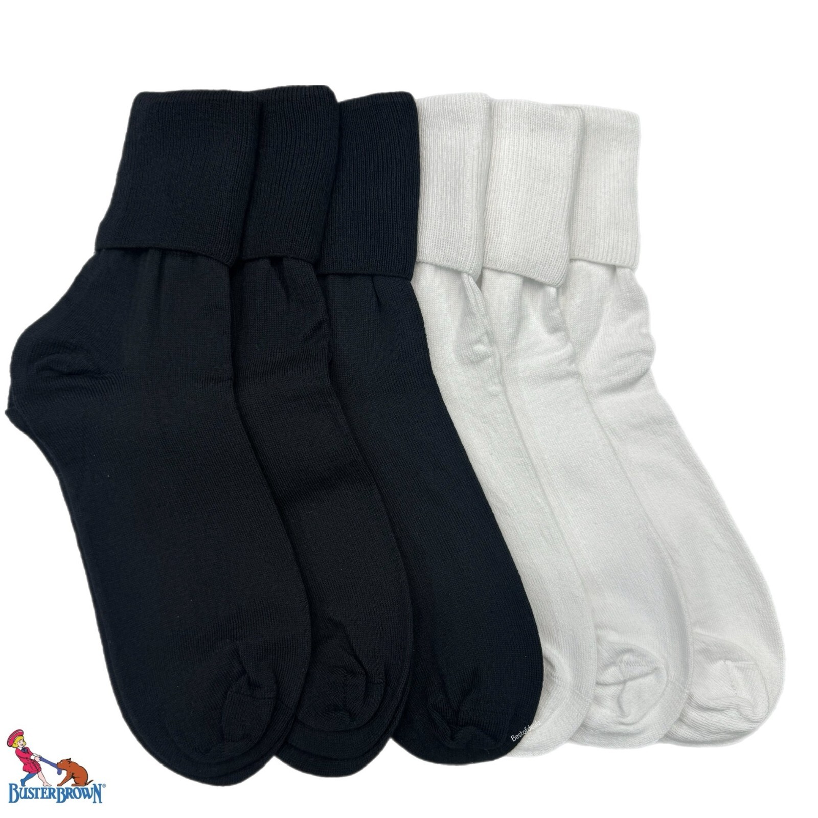 BUSTER BROWN Womens Cotton Socks Bobby Socks 100% Cotton Ankle Socks for Women