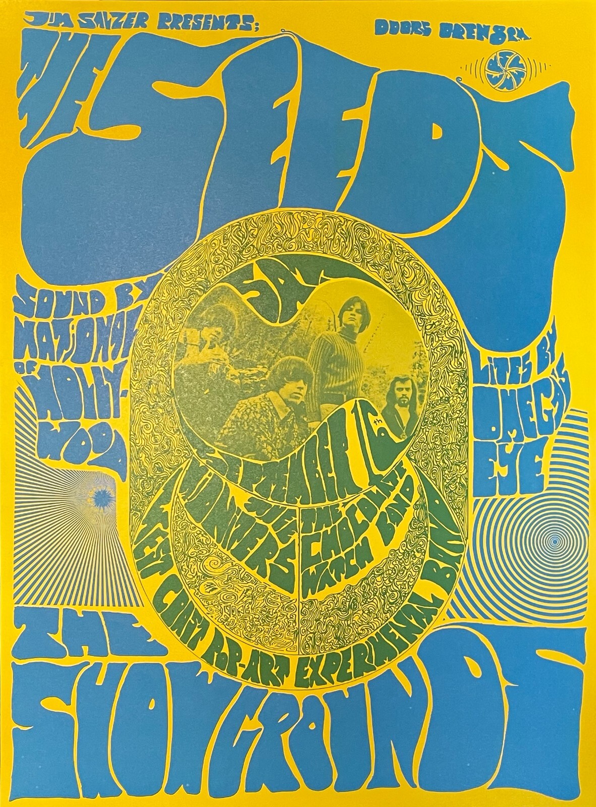 THE SEEDS in Santa Barbara, 1967 - AUTHENTIC POSTER