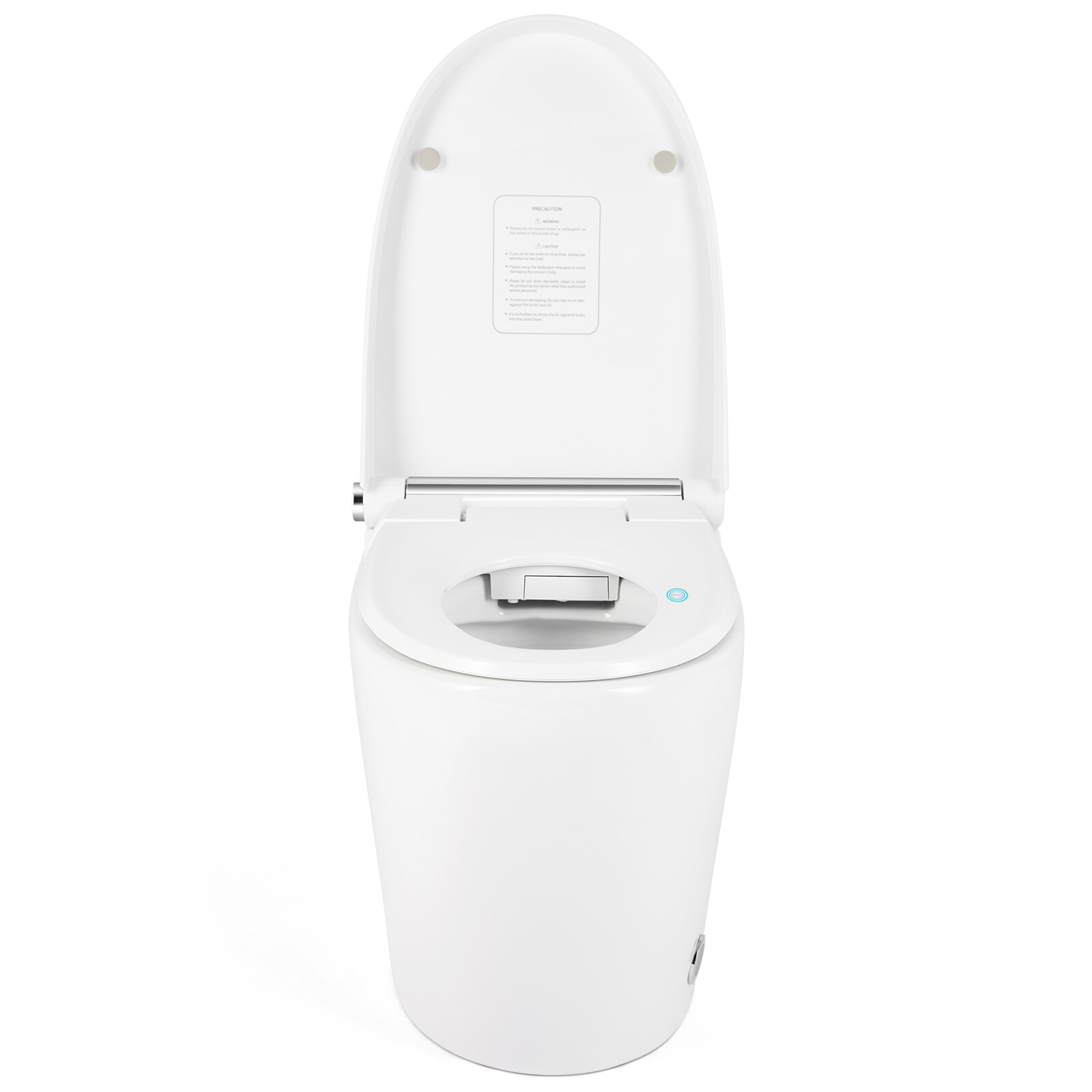 New Electronic Smart One Piece Toilet Heat Auto Flush Foot Sensor w/ Night Light