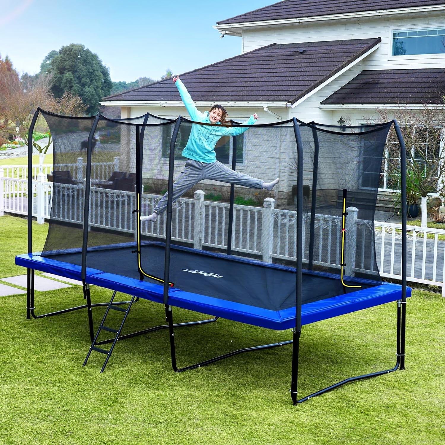 Zupapa 1800LBS Weight Capacity Rectangle Trampoline 10x17FT 9X15FT 8X14FT