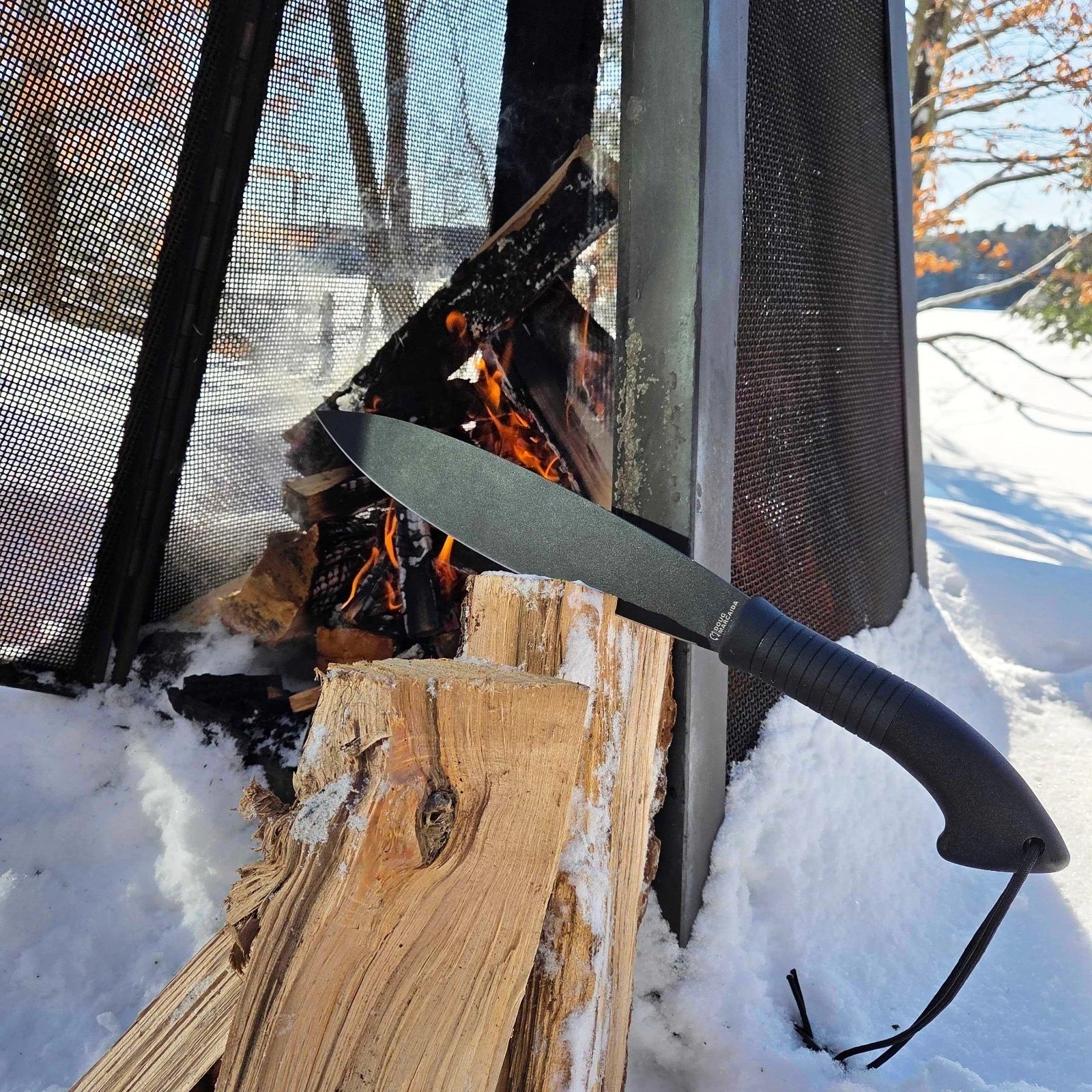 BattlSpear Fixed Blade Machete Hunting Survival Knife by Doug Marcaida