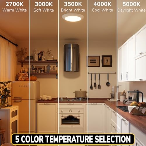 7.5-Inch LED Disk Lights - Dimmable Surface Mount - 5 Colors - White