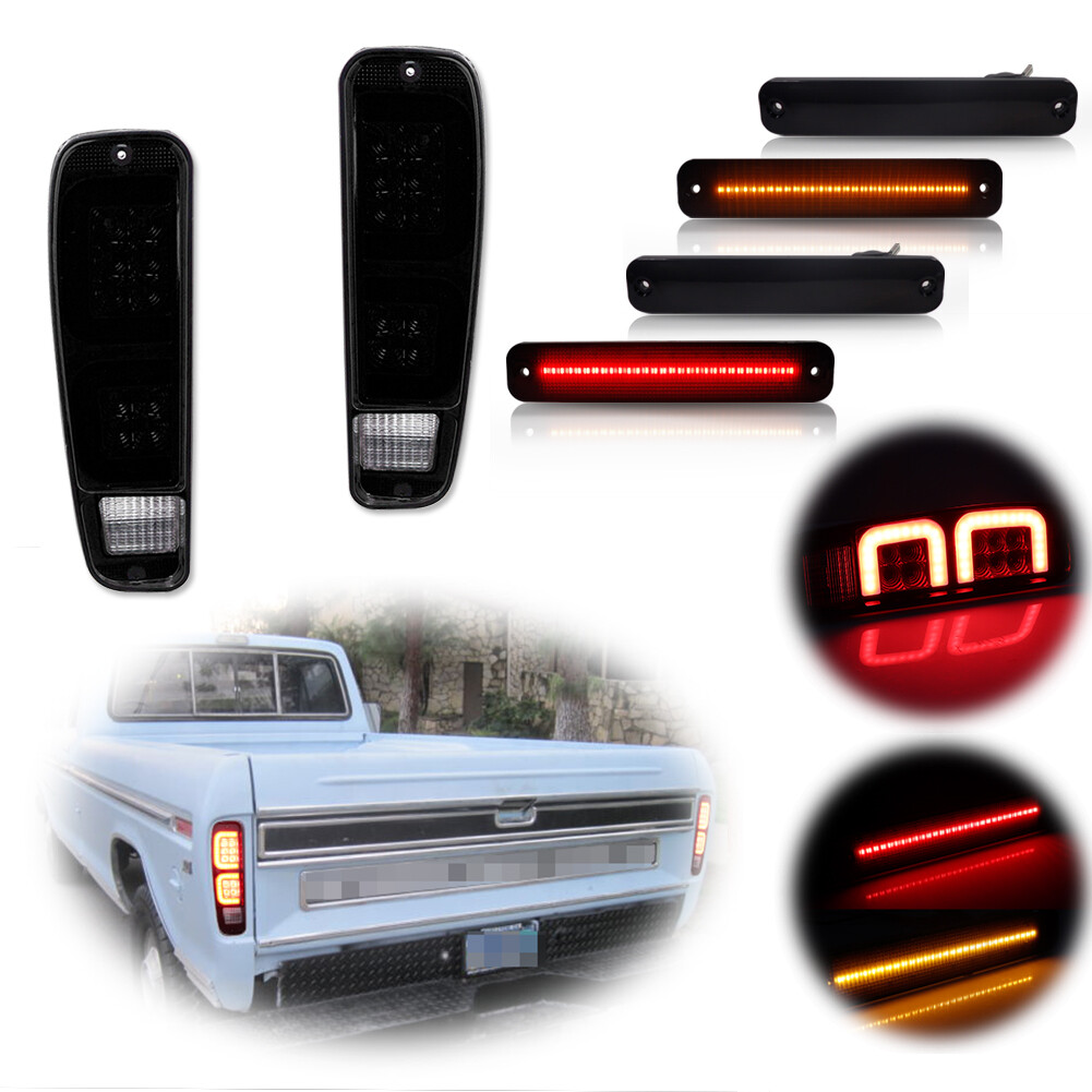Fit FORD Truck F100 F150 F250 78 79 1978 1979 Tail Lights & Side Markers 6pc/Set