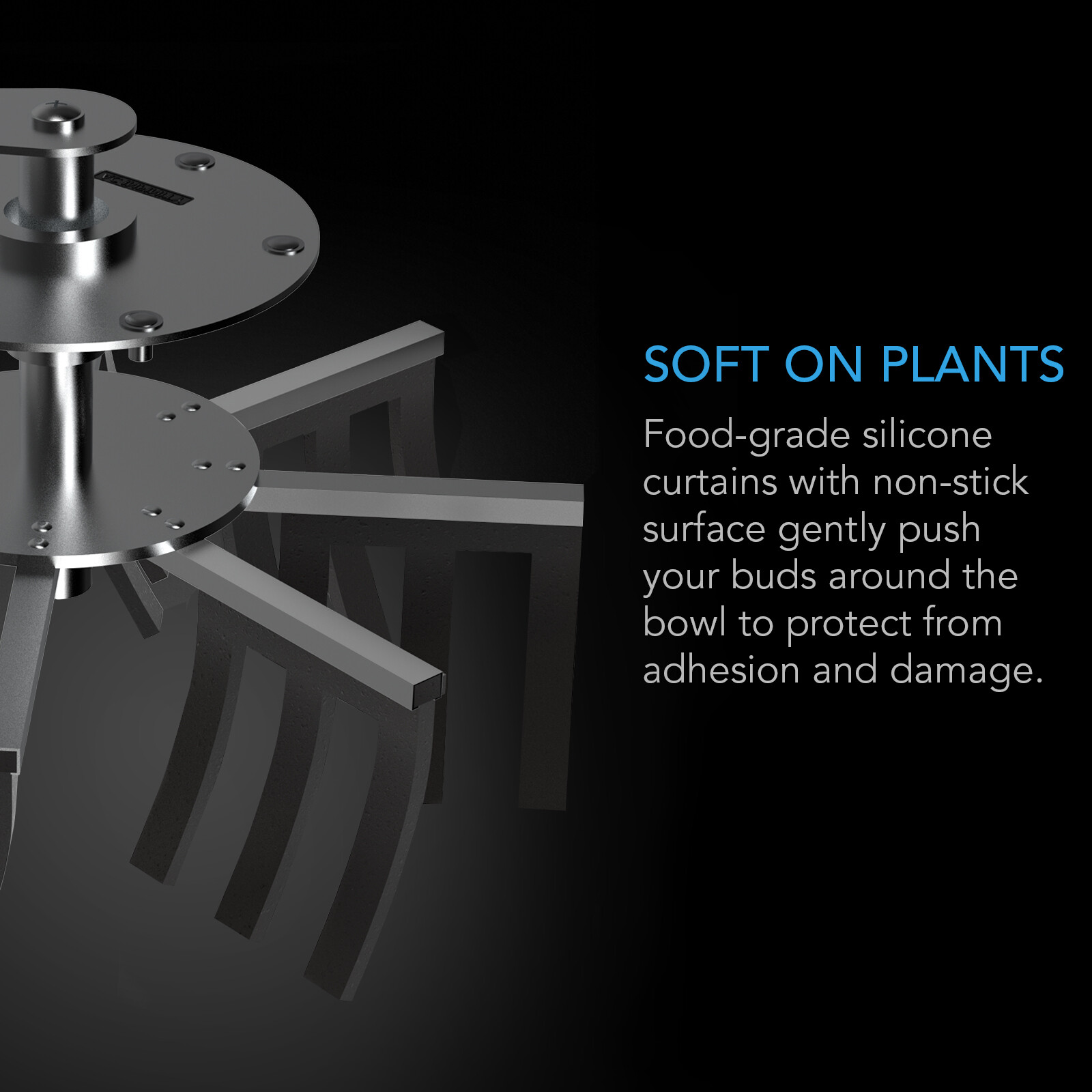 Bud Leaf Bowl Trimmer 19", with Stainless Steel Blades Spin Cut Buds and Flowers