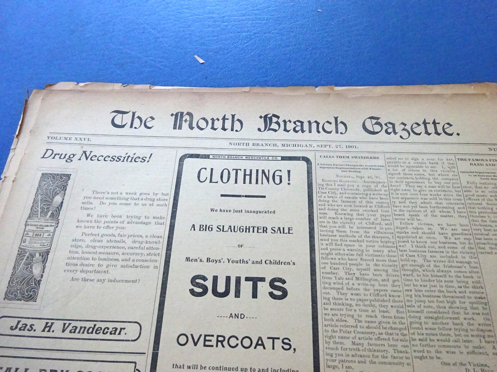 1901 Director Fred S.Stone and Black Detroit Orchestra Perform North Branch Fair