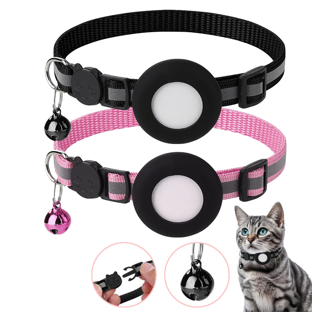 Dog Pet Cat Collar Reflective with Bell Anti-Loss Location Device for IOS GPS