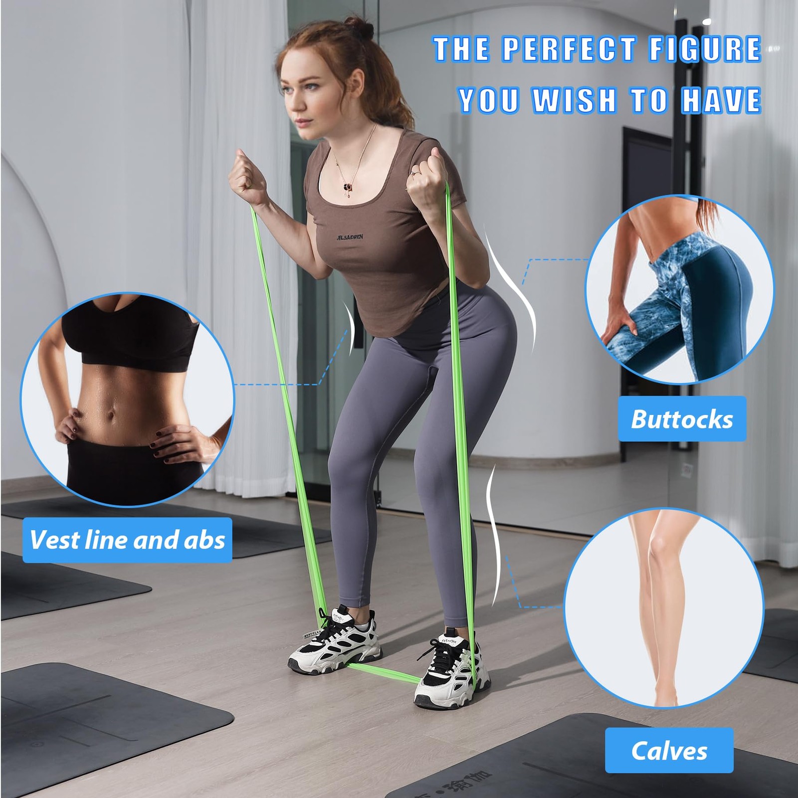 Resistance Bands for Working Out Women and Men, Physical Therapy Bands, Latex...