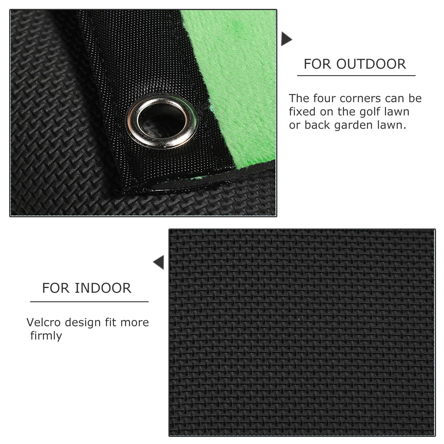 Velvet Golf Training Mat Swing Detection Practice Training Hitting Aid Game Pad