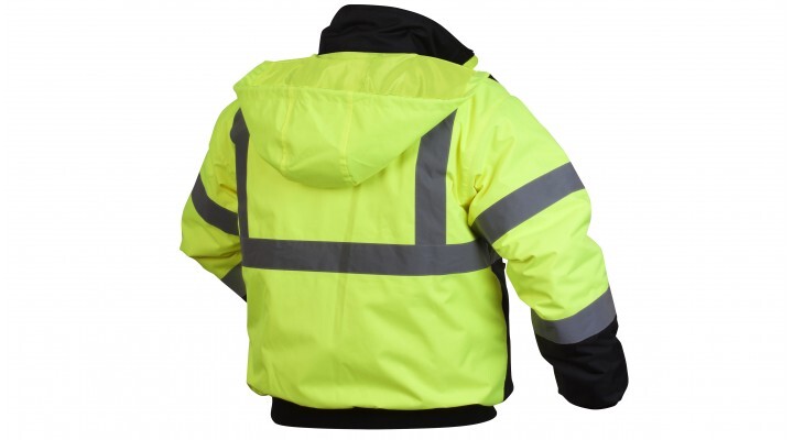 HIGH VISIBILITY INSULATED HI VIS REFLECTIVE ROAD WORK SAFETY BOMBER JACKET COAT