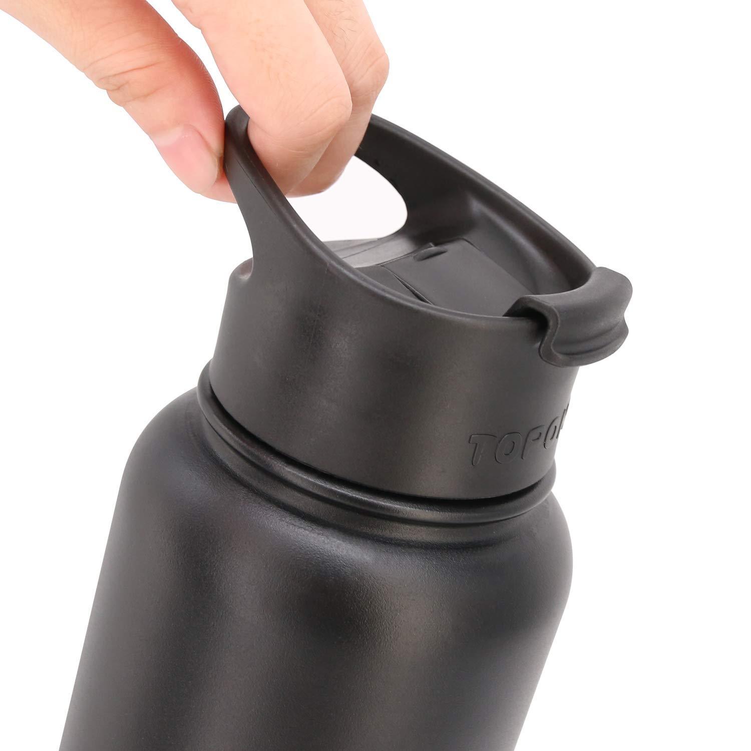 Replacement Flip Lid For Hydro Flask Wide Mouth Water Bottle Coffee Lid Black