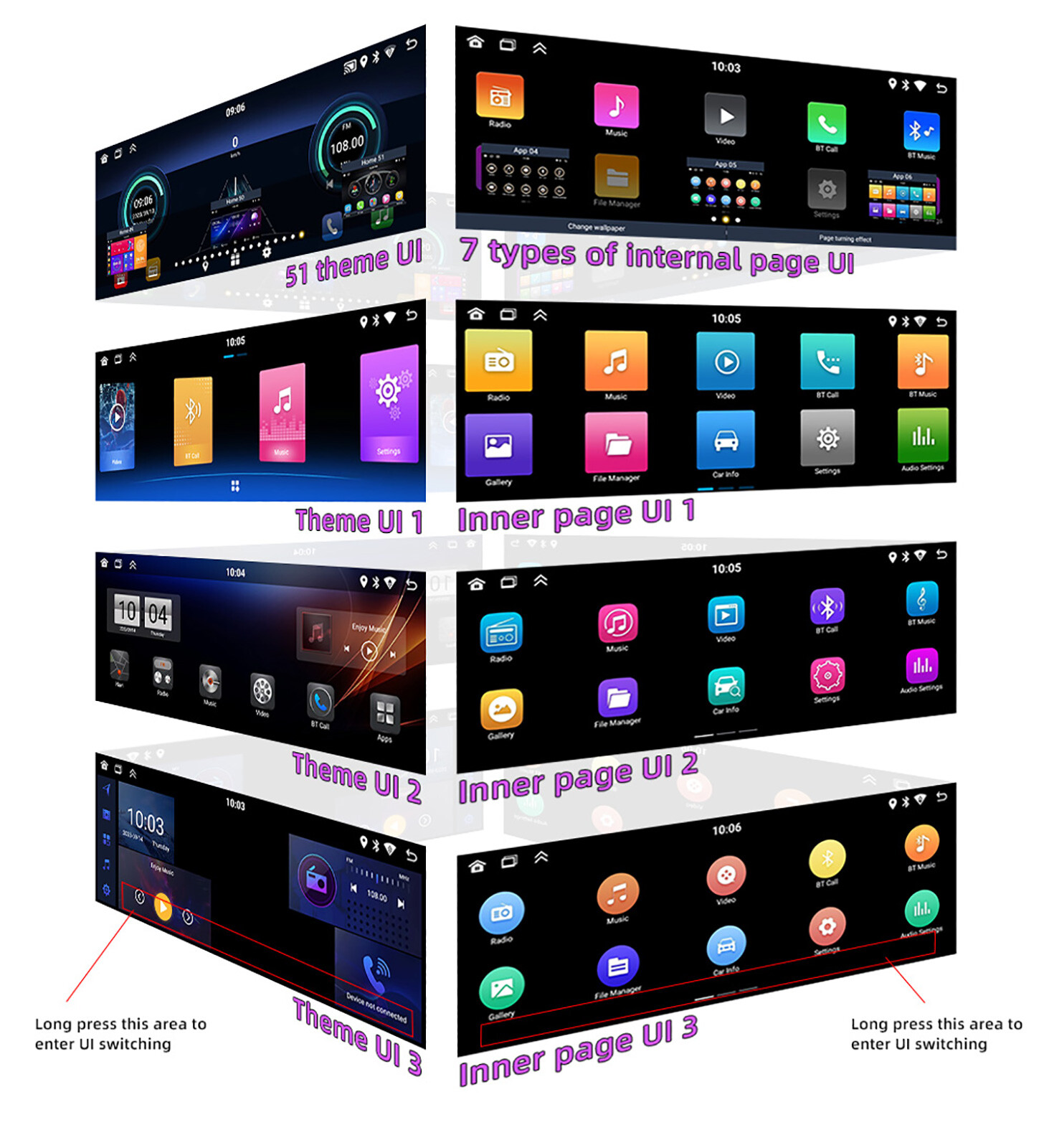 7" Single 1Din Touch Screen Car Stereo Radio For Apple/Android CarPlay Bluetooth