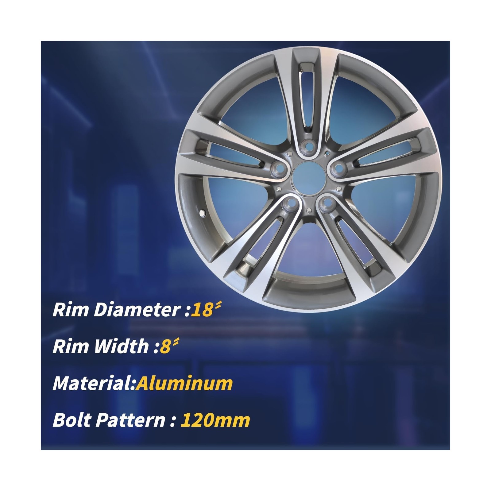 18" X 8" Wheel Rim Fits for BMW 3 Series 4 Series OEM Design Wheel 18" 18x8 M...