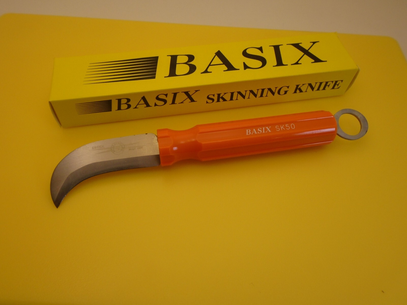 Basix Lineman Knife SK50 High Visibility Orange Handle Hang Ring New Old Stock