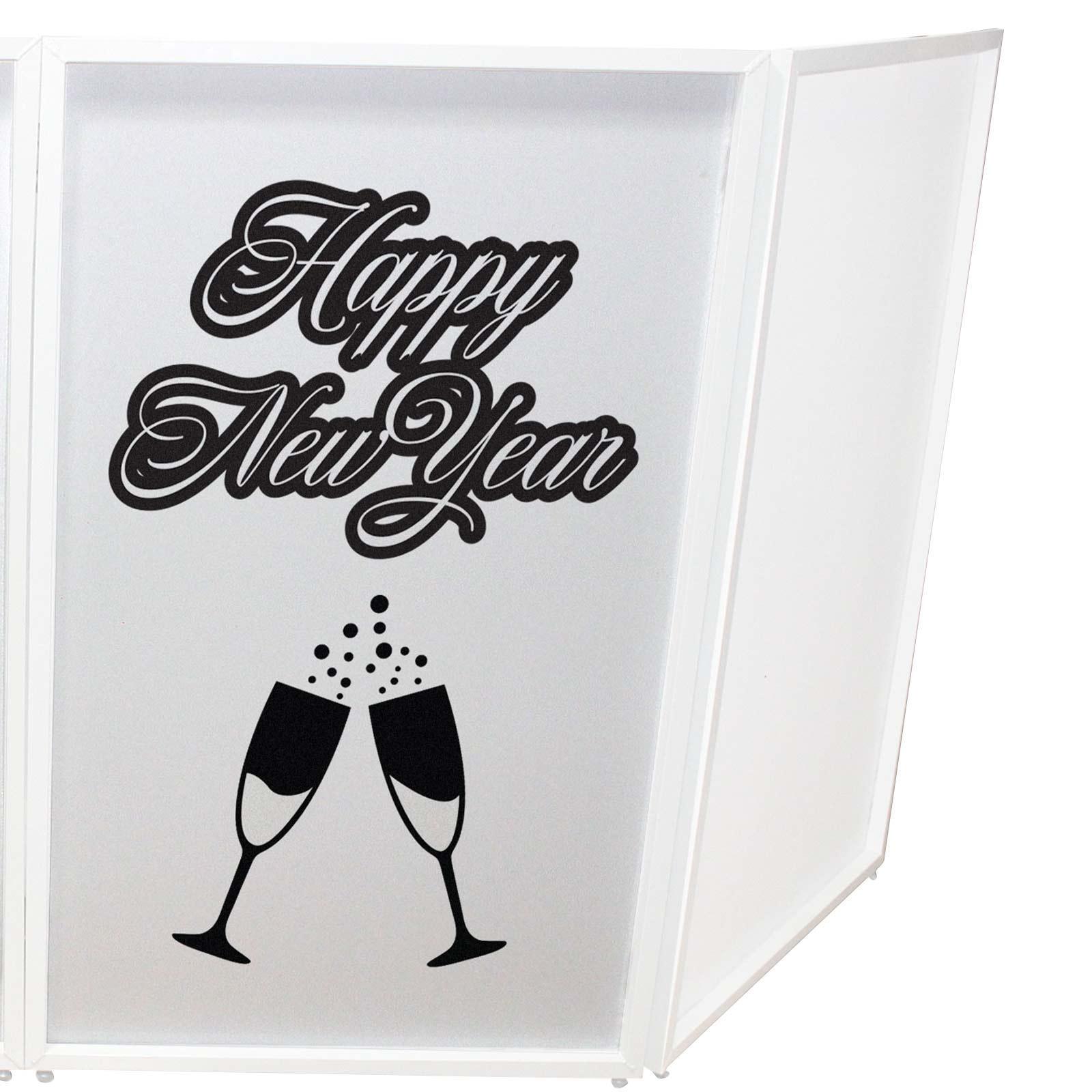 ProX XF-SNYTOAST New Year's Party Toast Black on White DJ Facade Scrims Pair ...