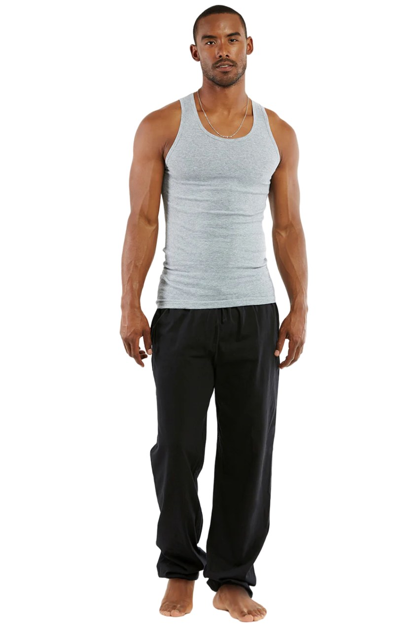 Mens Cotton Comfy Causal Lounge Sleep Pajamas PJ w/ Pockets Knit Pant S M L XL