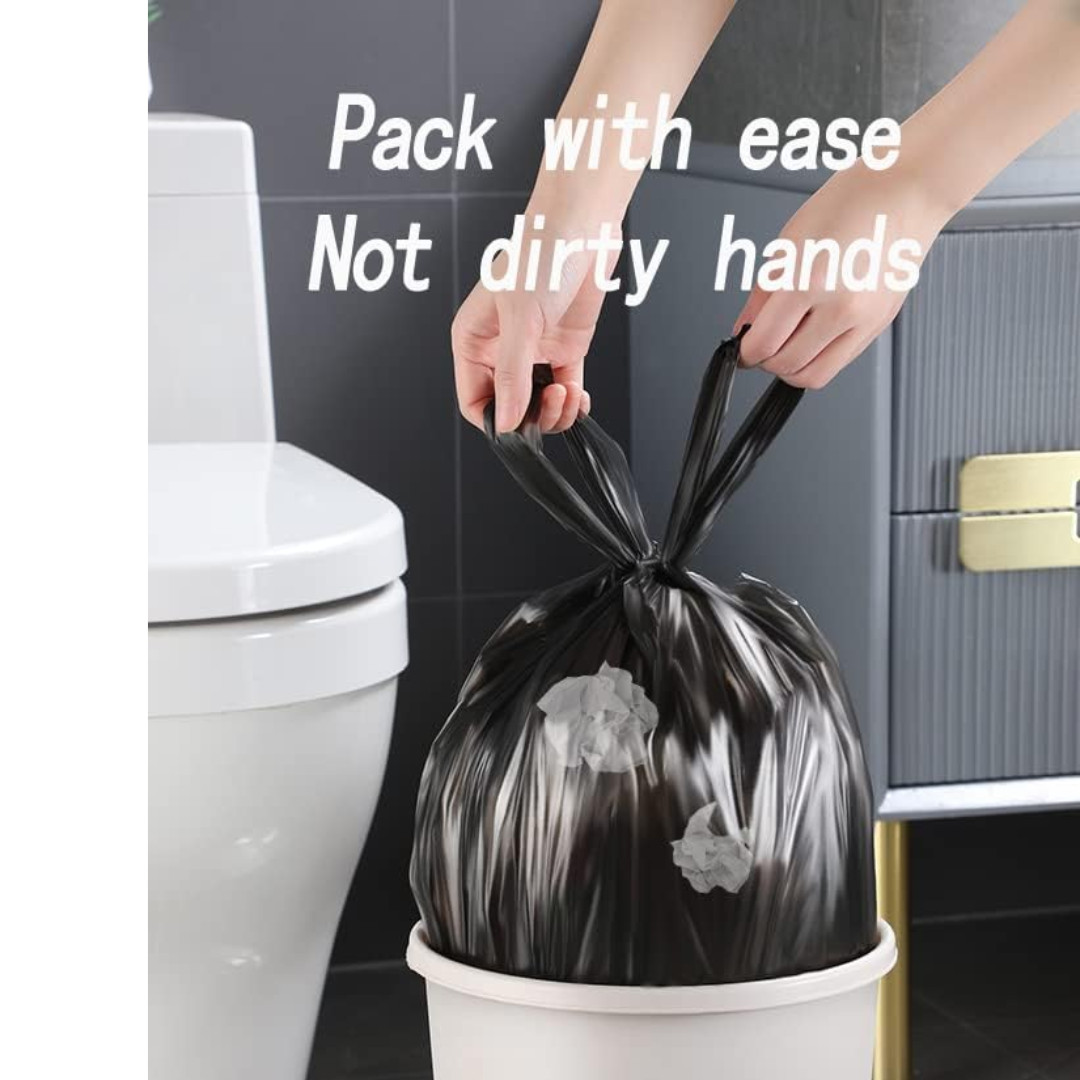 100 PCS 4 Gallon Trash Bags Kitchen Trash Bags Small Garbage Rubbish Bags 5 Roll