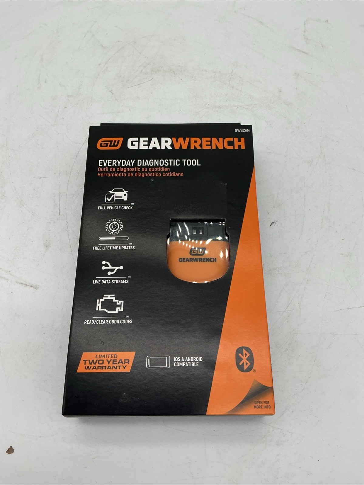 GEARWRENCH OBD2 Bluetooth Diagnostic Tester w/ GWSCAN App & Lifetime Updates