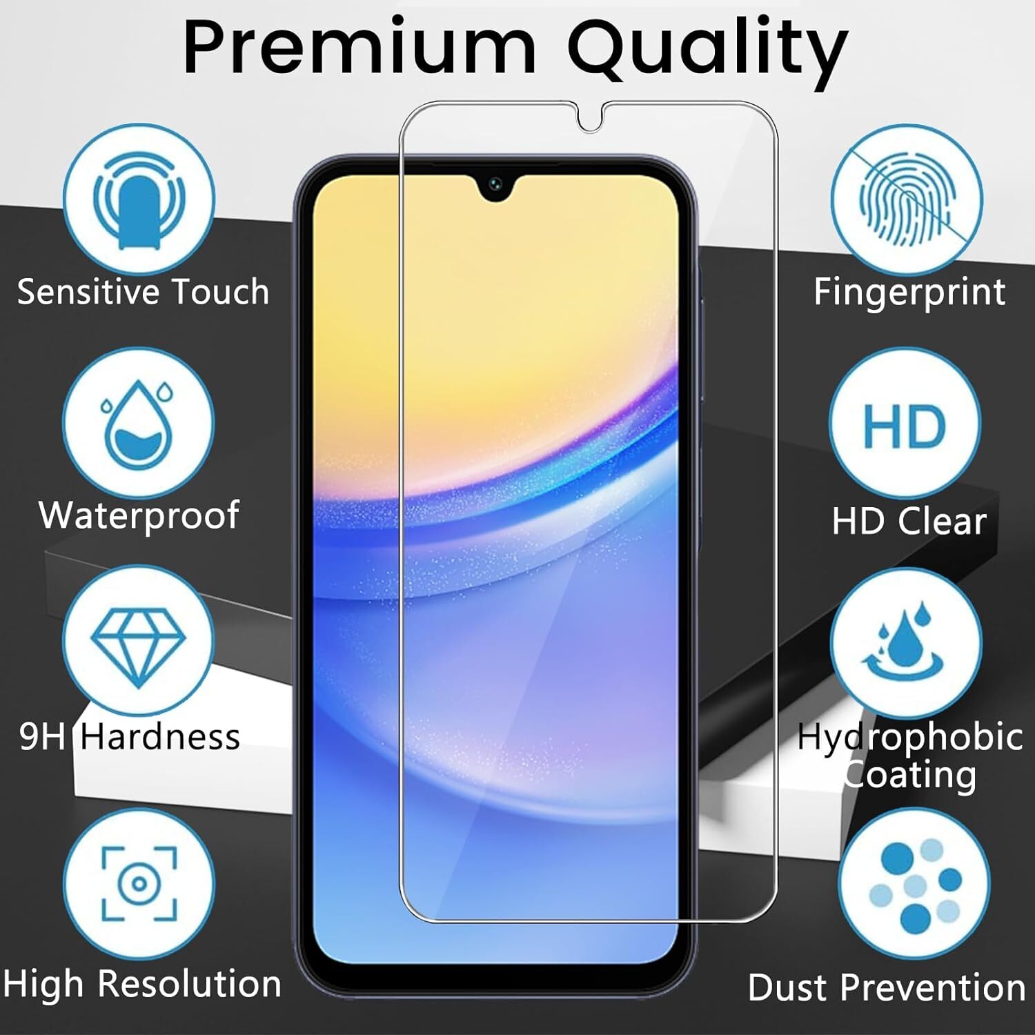 For Samsung Galaxy A17 5G Case Phone Camera Cover Shockproof + Tempered Glass