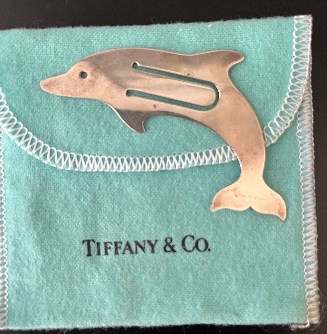 Tiffany & Co. Sterling Silver BOOKMARK Dolphin Porpoise Bookmarker Engraved