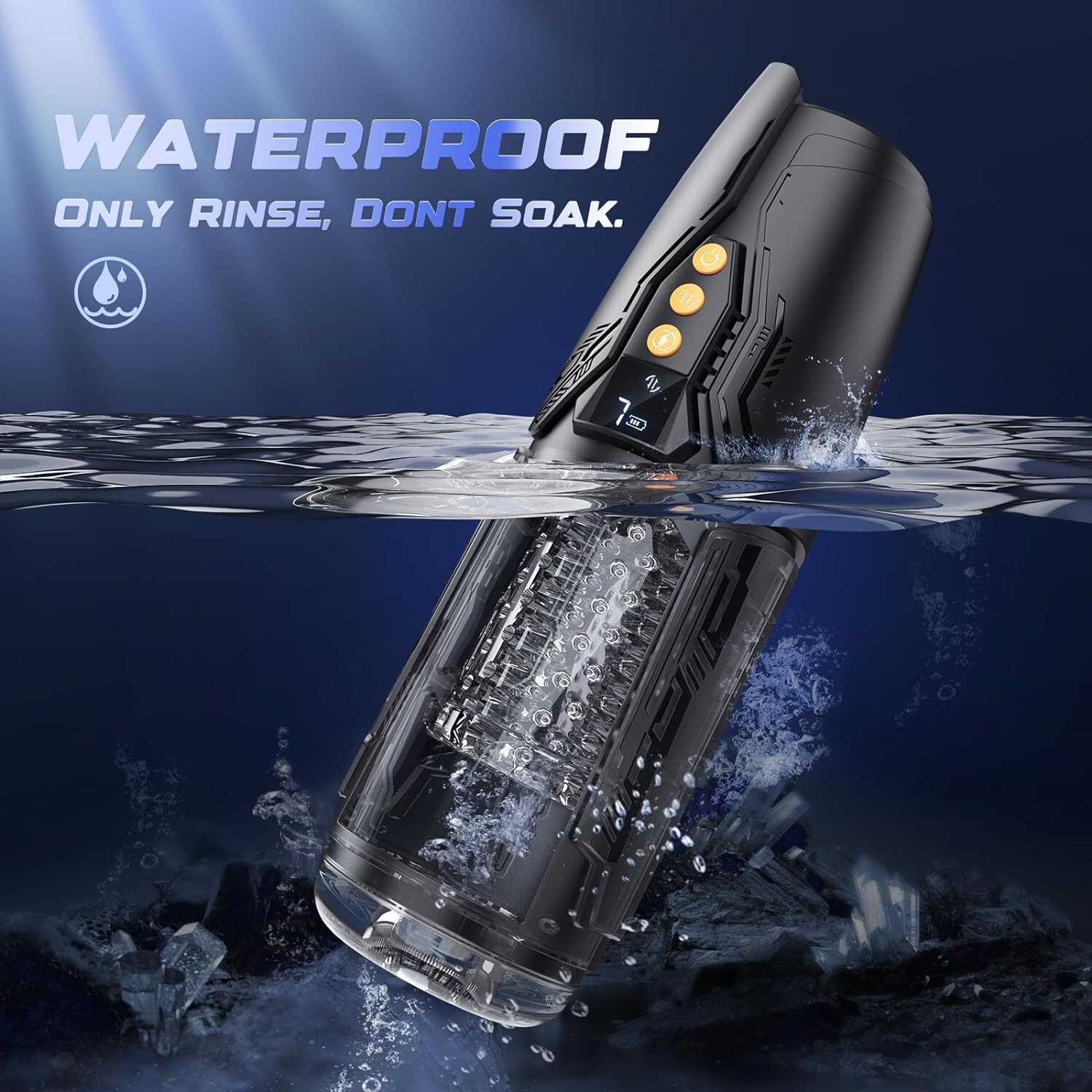 Male Masturbaters Automatic HandsFree Rotating Cup Thrusting Stroker Lubricants