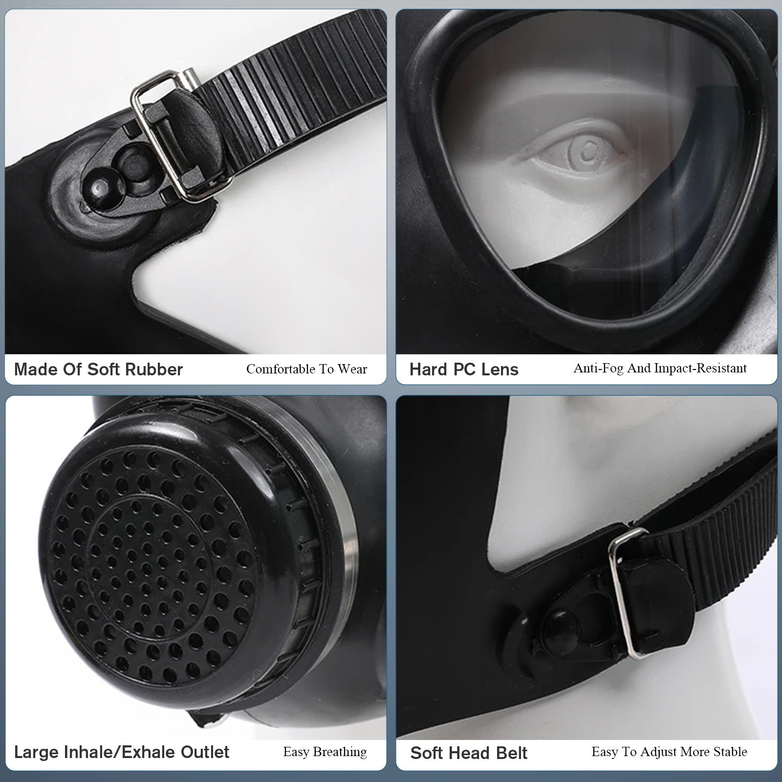 Gas Masks Survival Nuclear and Chemical, Gas Mask with 40mm Activated Carbon