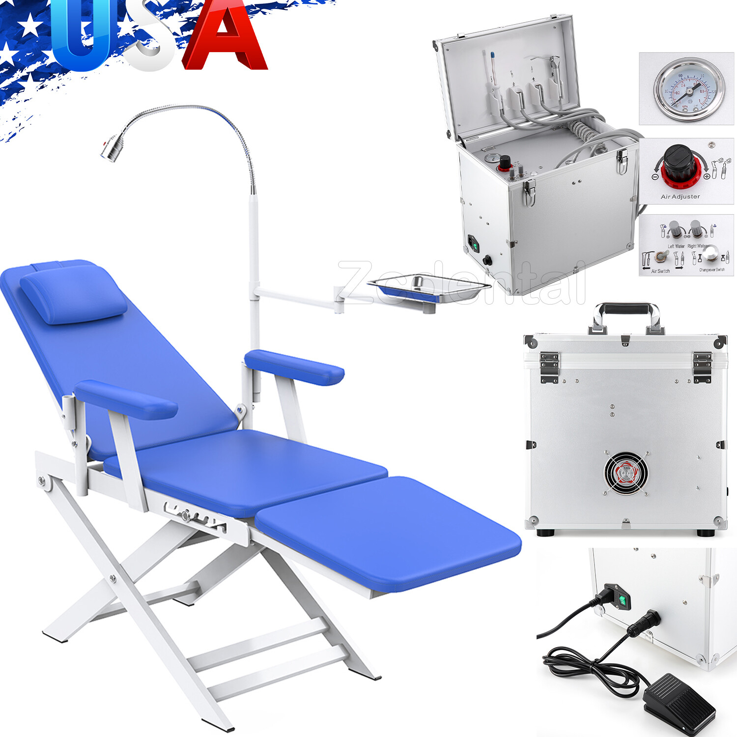 CE Portatile Dental unidad móvil de entrega de succión compresor de aire /Sillón