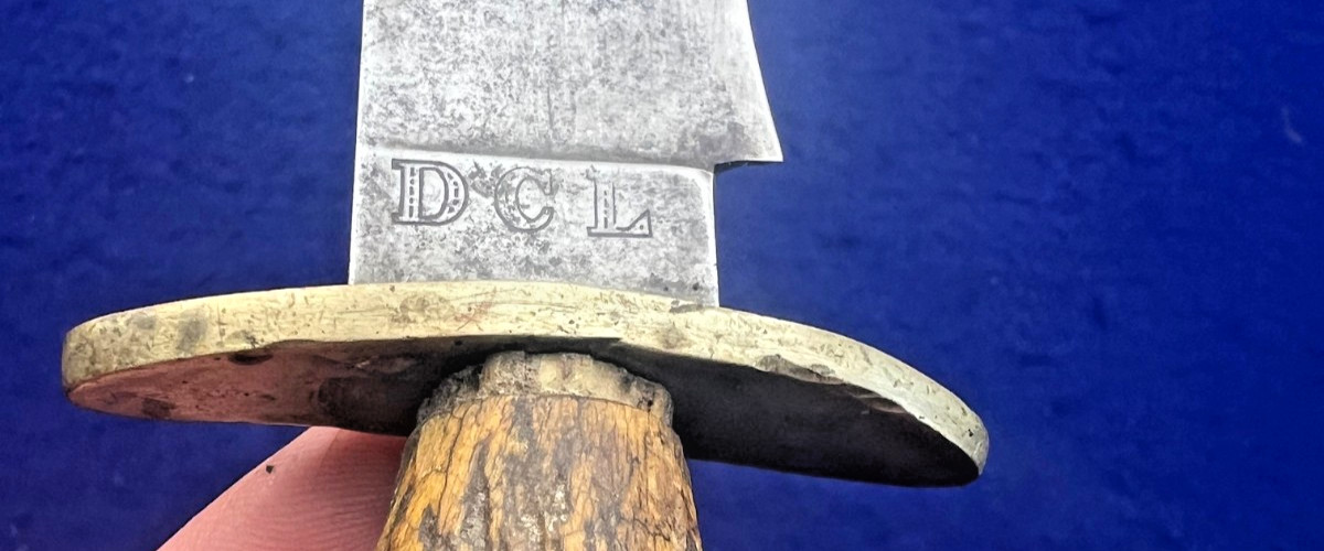 James Westa Abraham Leon Sheffield Civil War Arkansas Bowie Knife Antique