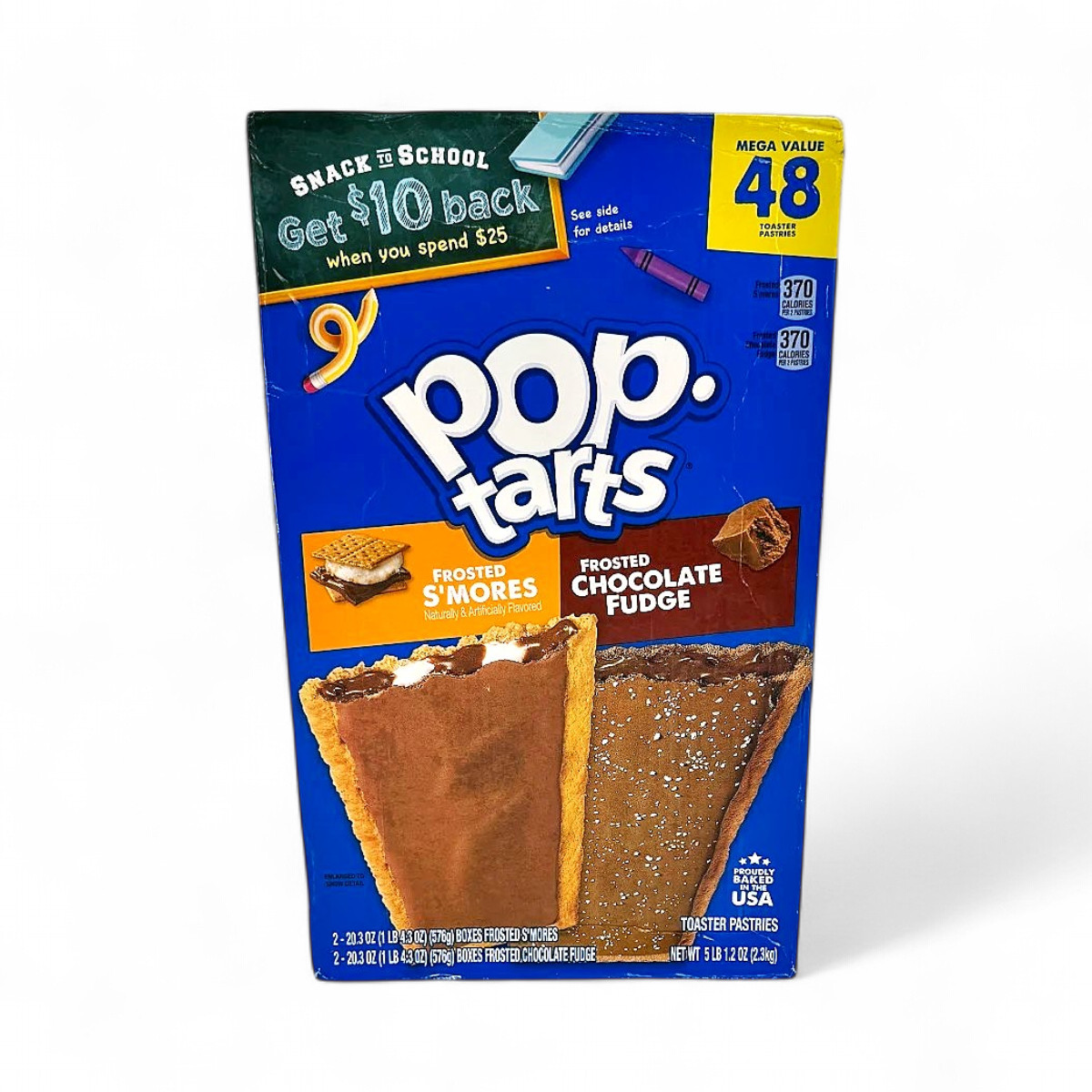 Pop-Tarts Chocolate Variety Pack, Chocolate Fudge + S'mores - 48 Count