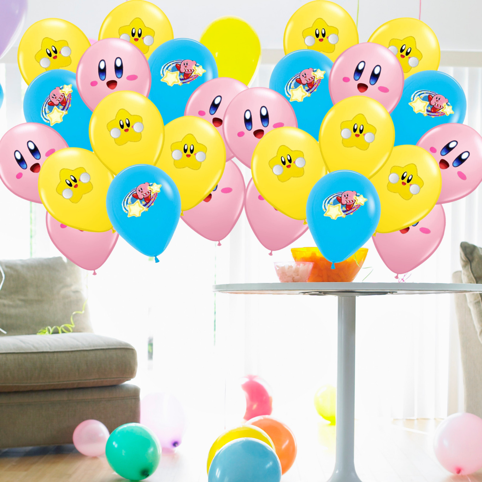 KIRBY STAR GAME foil balloon birthday party supplies centerpiece decoration