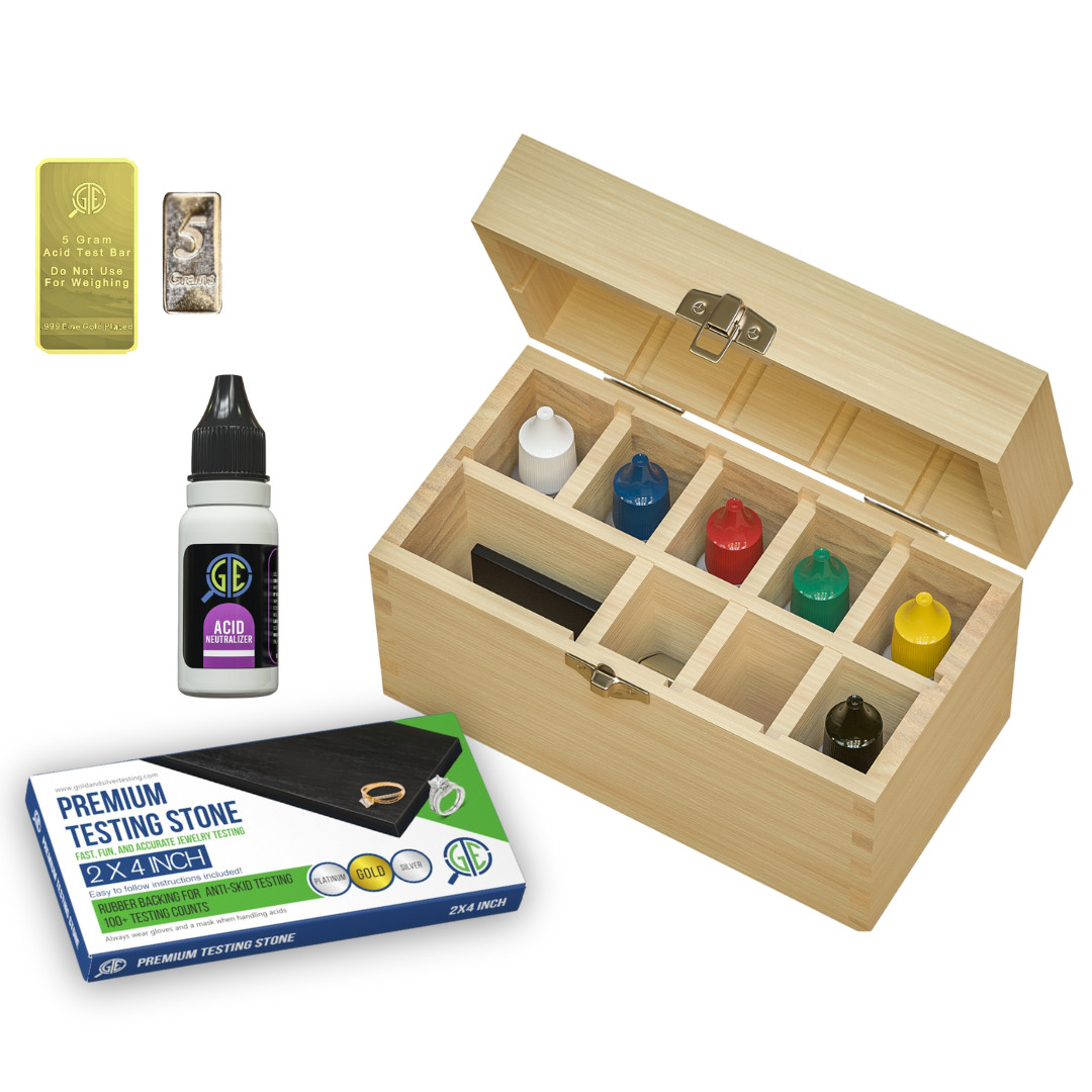 Gold Silver Platinum Jewelry Metal Test Kit 10K 14K 18K 24K Diamond Tester Acid