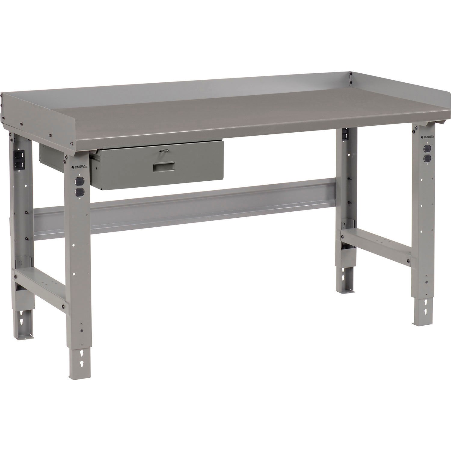 Global Industrial Workbench Steel Square Edge Top  Drawer 48"W x 30"D Gray