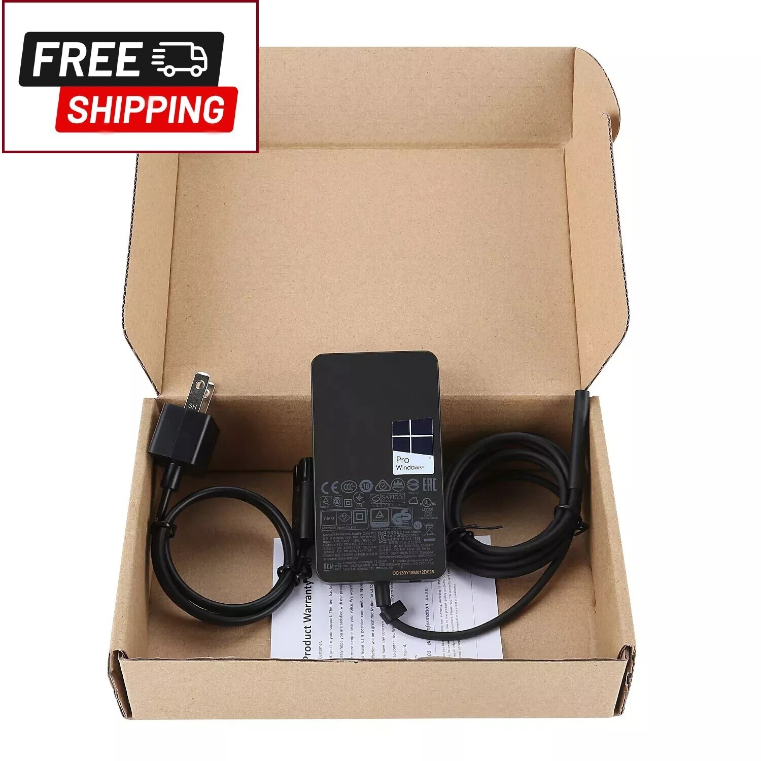 Genuine 65W Microsoft Surface Pro Book 1 2 3 4 5 6 7 X Adapter Charger 1706 1800