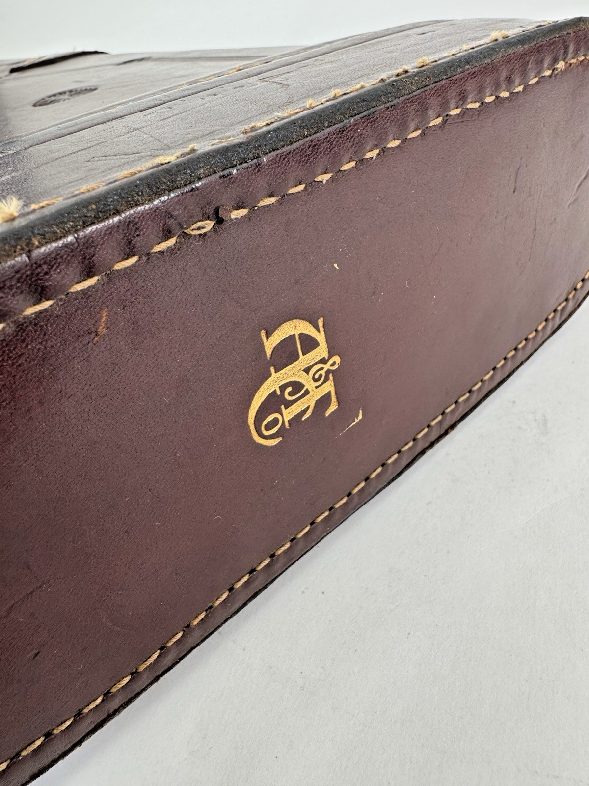 Rare Antique Leg o Mutton Abercrombie Fitch Shotgun Gun Case Leather Tooled