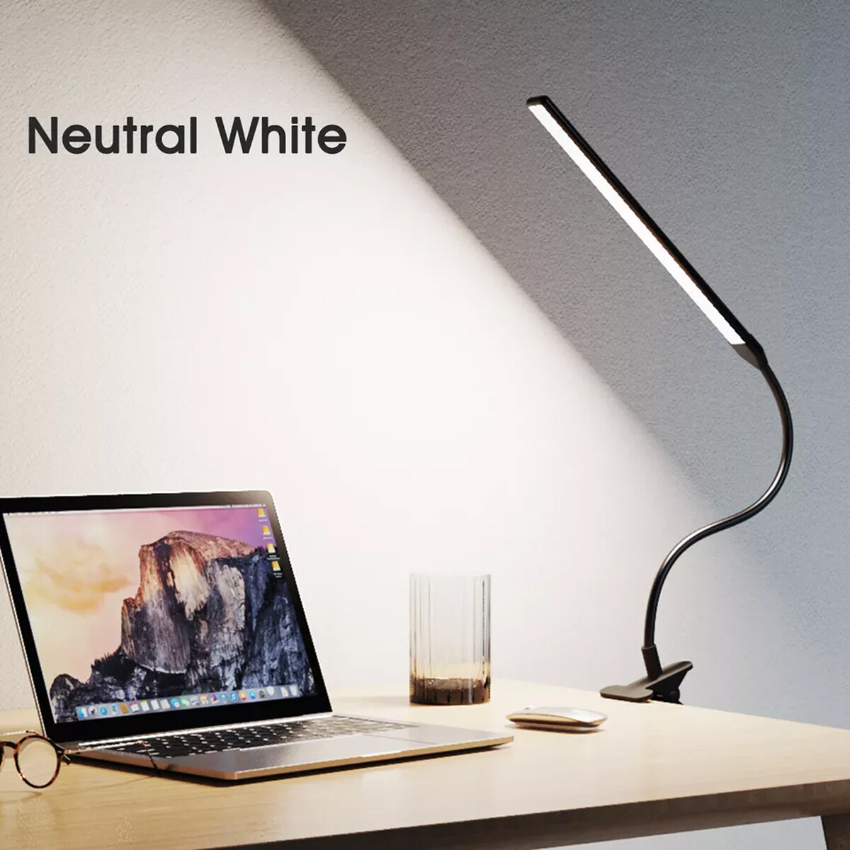 LED Desk Lamp Adjustable Swing Arm Lamp with Clamp Eye-Caring Reading Desk Light