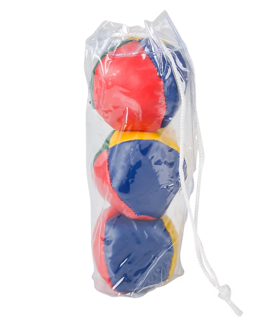 Set of 3 LEARN TO JUGGLE BALLS Juggling Bean Bag BALL w/ INSTRUCTIONS