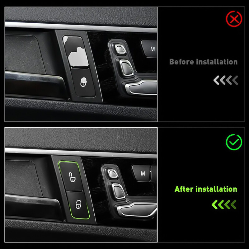 Button Repair Kit Window Switch Sticker For Mercedes Benz A B ML350 E350 2010-14