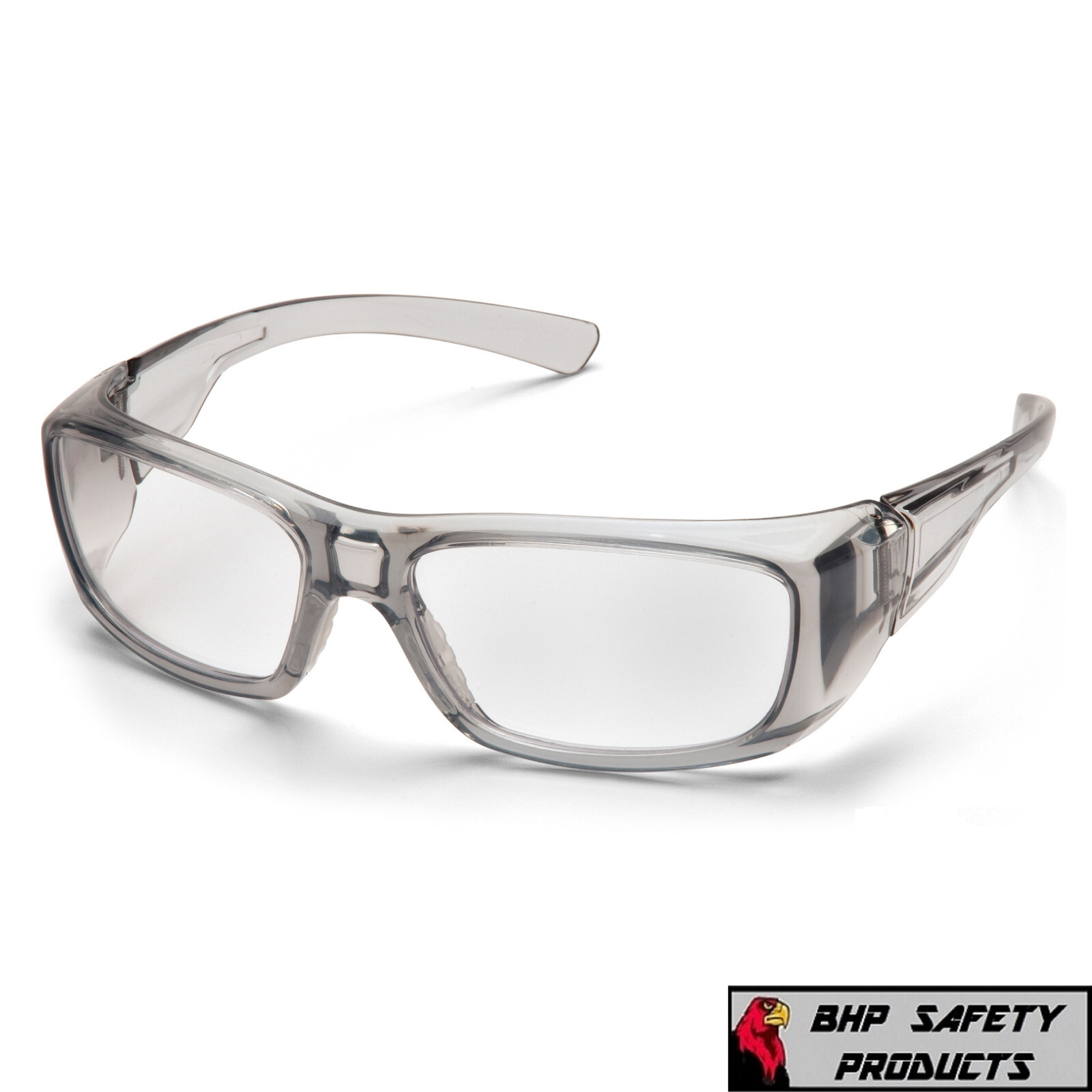 PYRAMEX EMERGE FULL MAGNIFYING READER SAFETY GLASSES GRAY OR BLACK FRAMES Z87+