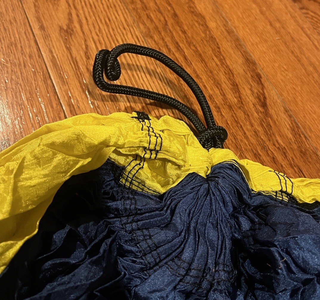 eno Double Neck Blue & Yellow Hammock + Atlas Suspension Straps Lightly Used