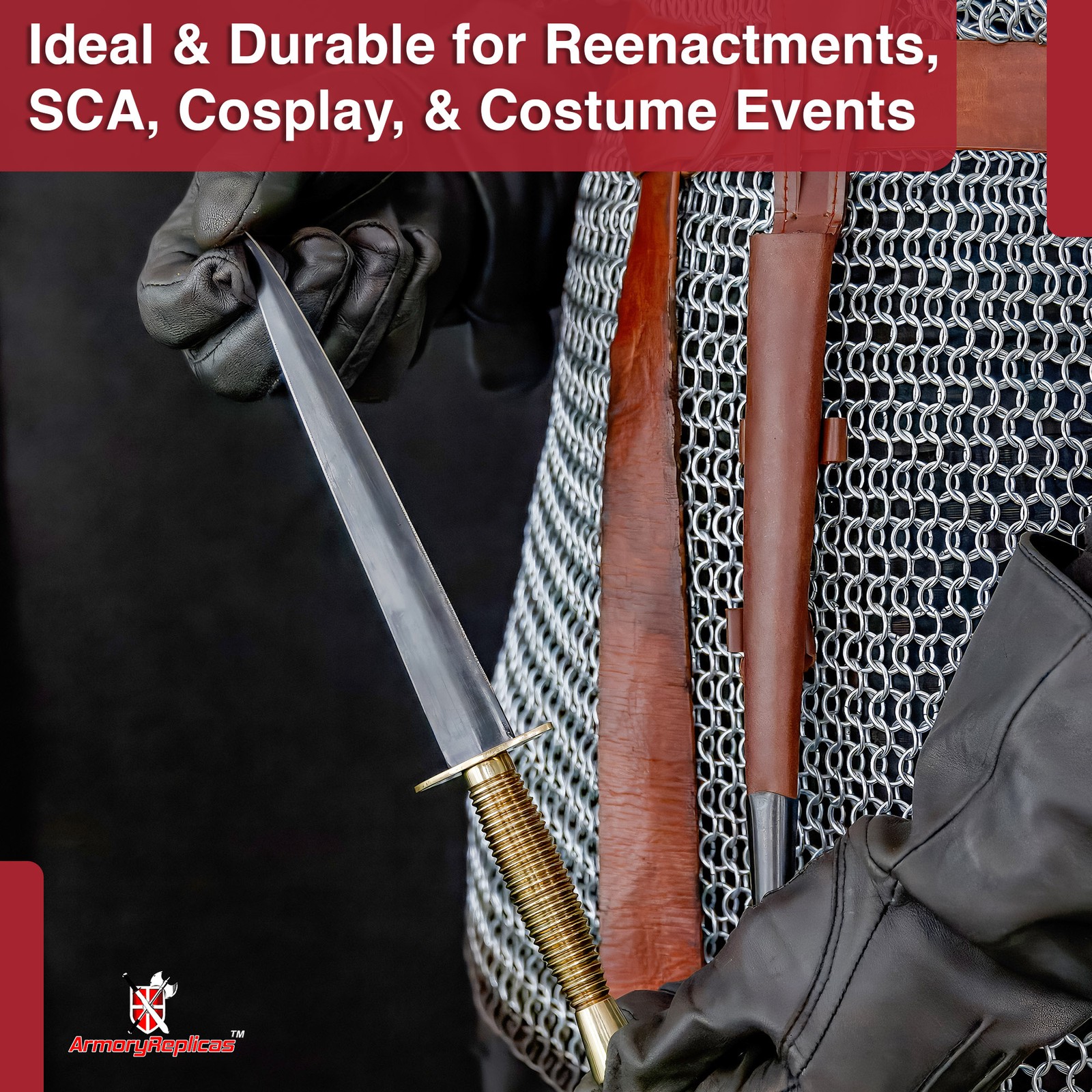 Fairbairn Sykes Commando Dagger 11" | WWII Style EN45 Steel Blade | Brass Handle