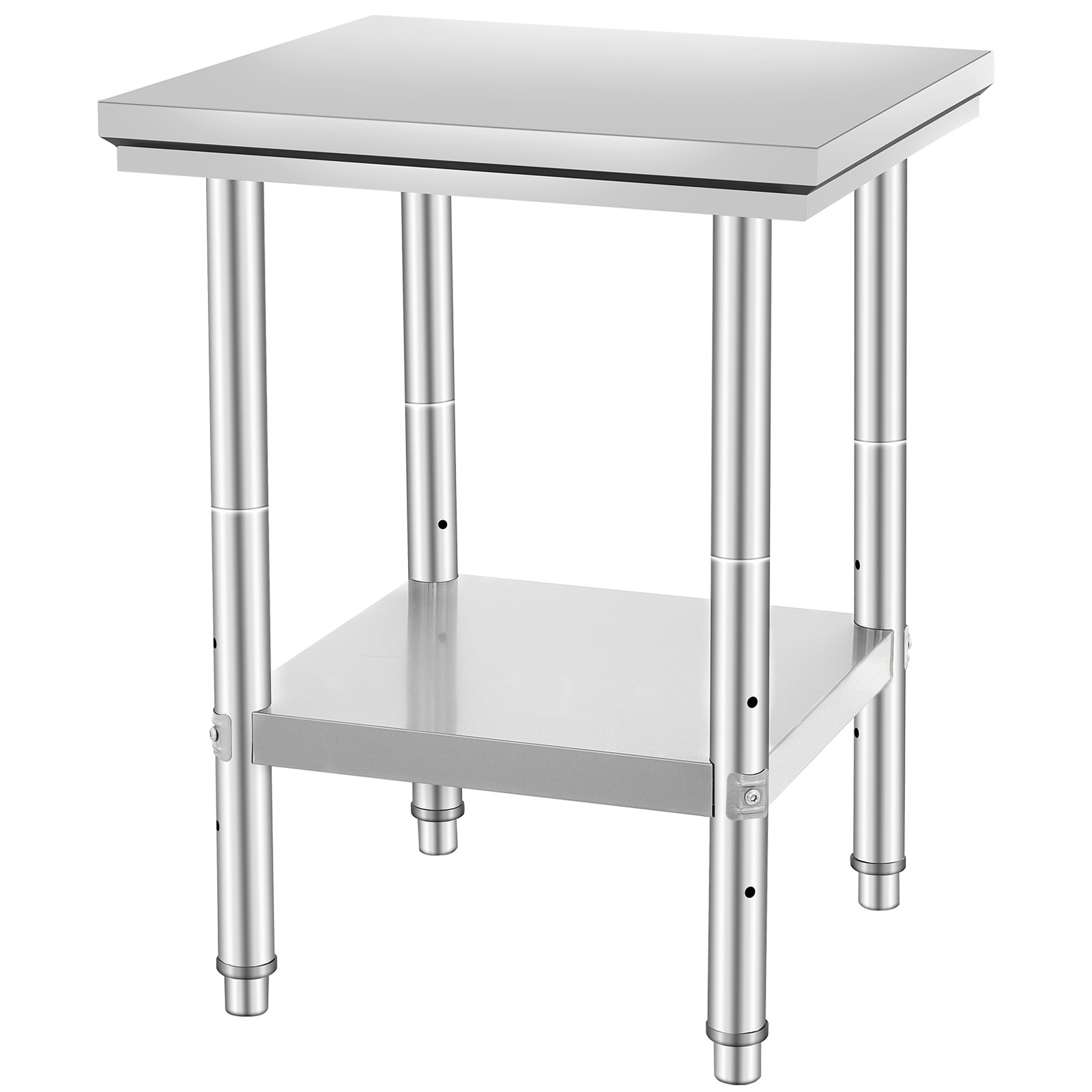 Uimoso Stainless Steel Commercial Prep Table for Food Service, 24x24x31in