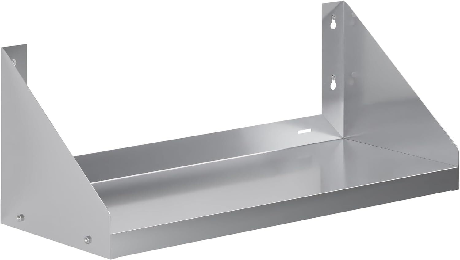 Commercial Stainless Steel Microwave Wall Shelf with Side Guards