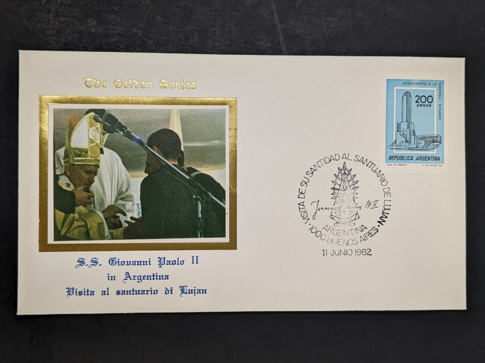 Pope John Paul II, The Golden Series Trip to Argentine, 6 Covers Plus Stamps