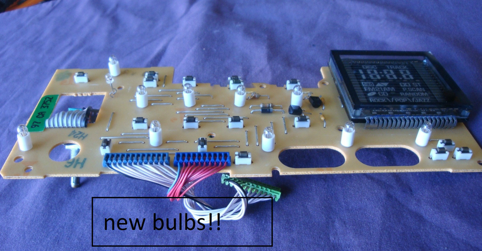 GM RADIO DISPLAY LIGHT BULBS FOR CD CASETTE STEREO