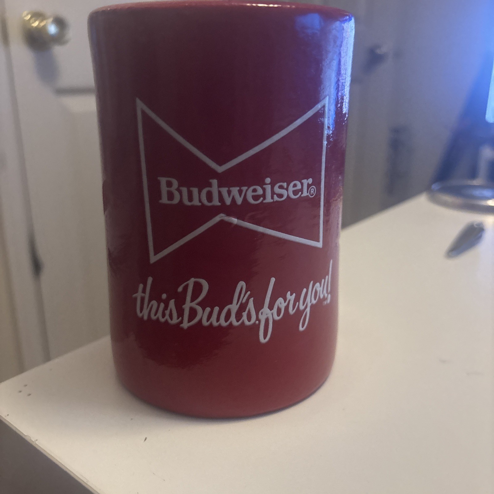 Vintage Budweiser Sealed Red Foam Kool Kan 1979 “This Buds For You!” EUC