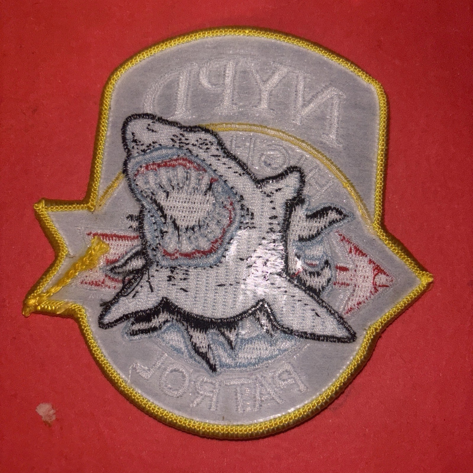 NYPD Highway Patrol Great White Shark Patch Mint Unused. Awesome Quality