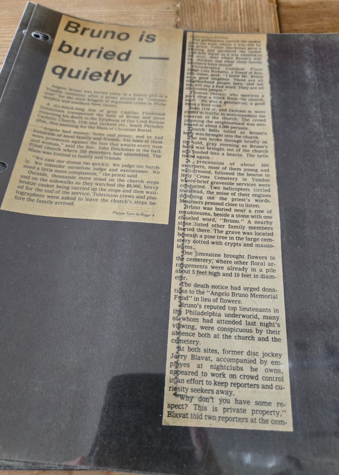 Philly Mob Collection - Angelo Bruno & Philip Testa - Photos, Documents, Etc.