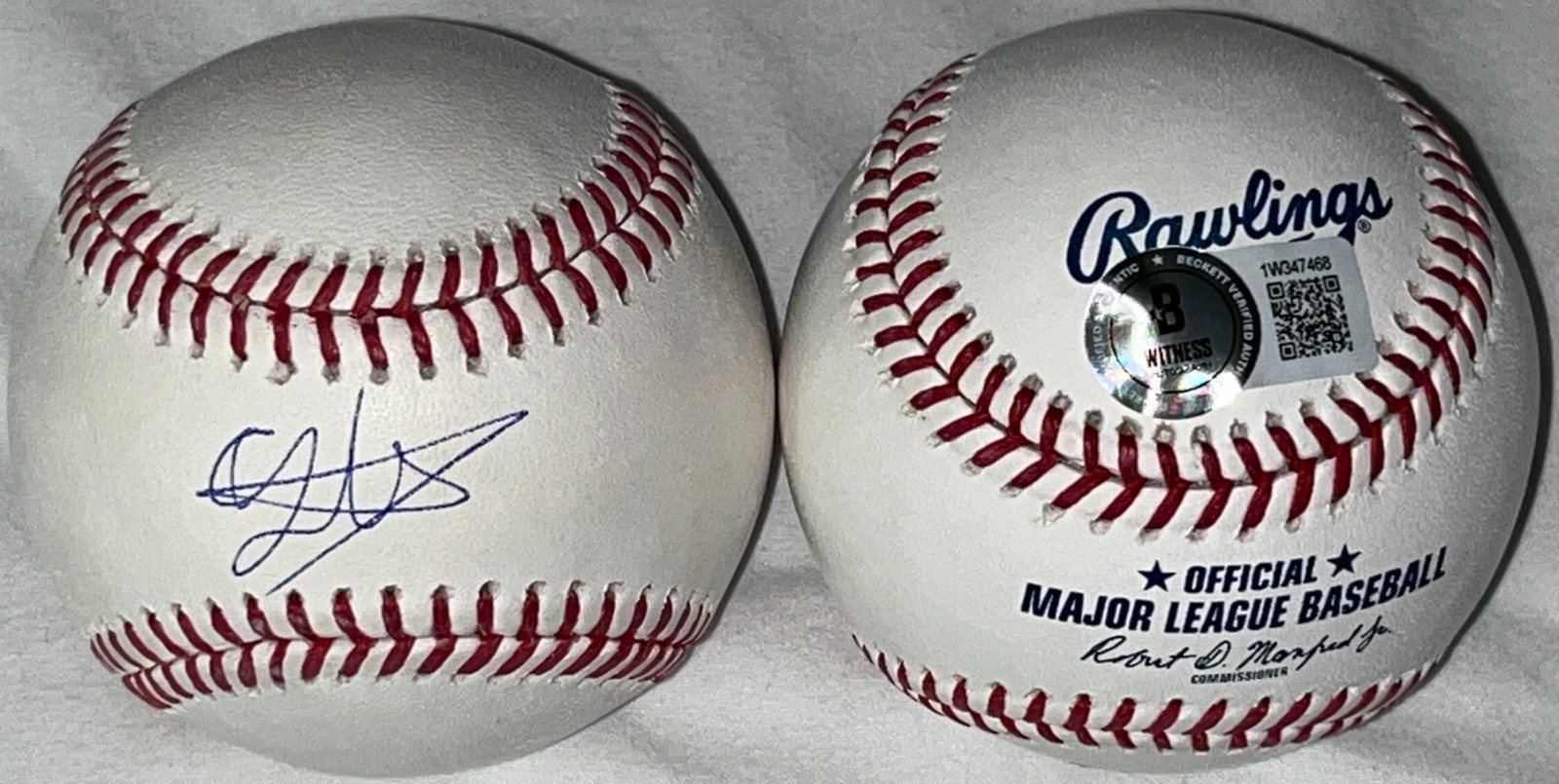 Carlos LaGrange Yankees Signed MLB Baseball Beckett WITNESS Hologram