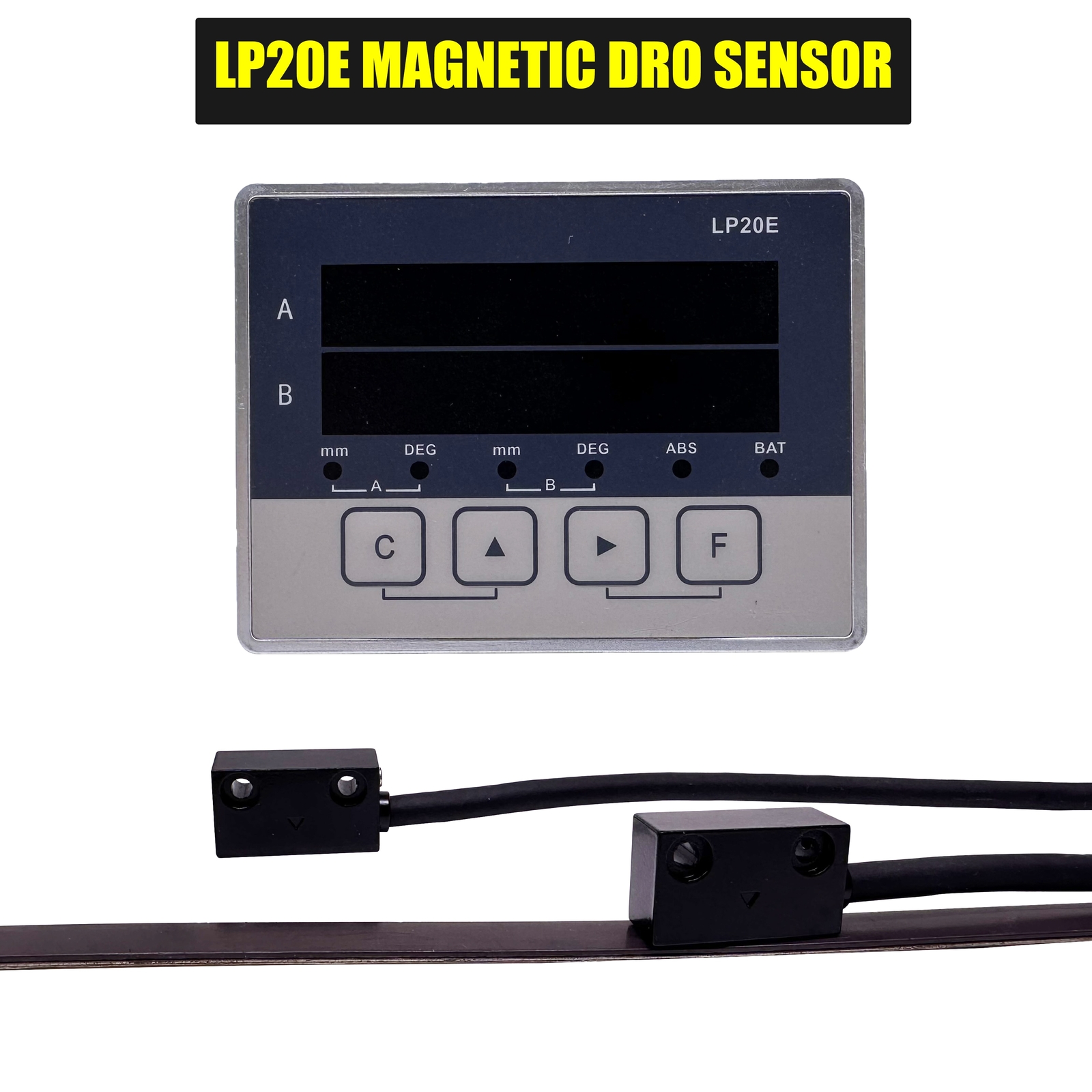 LP20E 2 Axis Digital Display DRO Magnetic Sensor Tape Displacement Readout Scale