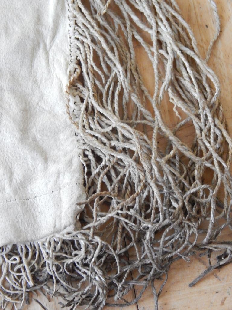 ANTIQUE COMANCHE SO. PLAINS INDIAN INDIAN BEADED HIDE LEGGINS TWISTED FRINGE