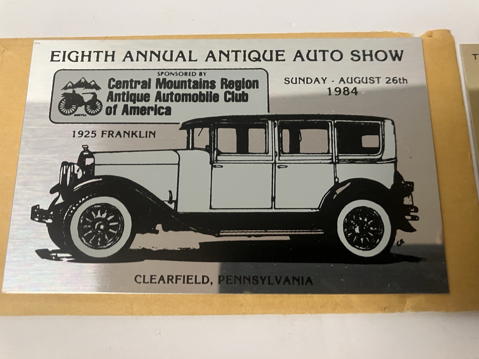 Vintage Car Show Metal Dash Plaque Lot Of 13. PA,VA 80’s